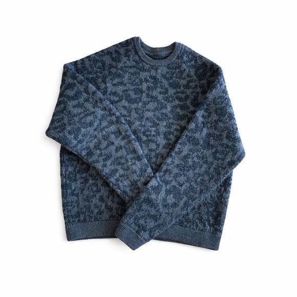 lululemon athletica Sweaters - Lululemon Wool Blend Jacquard Sweater S/P Leopard Black Grey